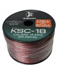 Kapton Bobina de Cable para Bocina, 18 AWG, 100 Metros, Rojo/Negro