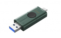 Memoria USB Kingston DTDEG2, 128GB, USB-A/USB-C 3.0, Lectura 220MB/s, Escritura 220MB/s, Negro/Verde image