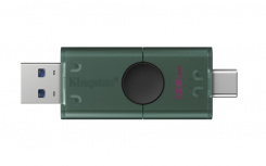 Memoria USB Kingston DTDEG2, 128GB, USB-A/USB-C 3.0, Lectura 220MB/s, Escritura 220MB/s, Negro/Verde image