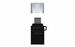 Memoria USB Kingston microDuo3 G2, 32GB, USB/Micro USB 3.0, Lectura 80MB/s, Negro - Imagen adicional 2