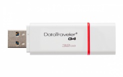 Memoria USB Kingston DataTraveler I G4, 32GB, USB 3.0, Blanco/Rojo - Imagen adicional 3