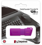 Memoria USB Kingston DataTraveler Exodia M, 128GB, USB-A 3.2, Morado