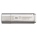 Memoria USB Kingston IronKey Locker+ 50, 128GB, USB A 3.2, Plata