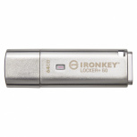 Memoria USB Kingston IronKey Locker+ 50, 64GB, USB 3.2, Lectura 145 MB/s, Escritura 115 MB/s, Plata