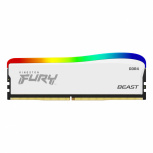 Memoria RAM Kingston Fury Beast RGB DDR4, 3200MHz, 16GB, Non-ECC, CL16, XMP, Blanco