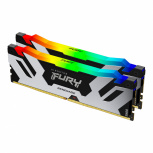 Kit Memoria RAM Kingston FURY Renegade RGB DDR5, 6400MHz, 96GB - 2 x 48GB, CL32, XMP, Plata 