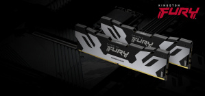 Memoria RAM Kingston Fury Renegade DDR5, 8200MHz, 24GB, CL42, XMP, Plata image