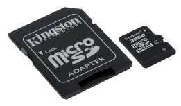 Memoria Flash Kingston, 32GB microSDHC Clase 4, con Adaptador image