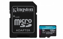 Memoria Flash Kingston Canvas Go! Plus, 128GB MicroSDXC UHS-I Clase 10, con Adaptador