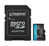 Memoria Flash Kingston Canvas Go! Plus, 256GB MicroSDXC UHS-I Clase 10, con Adaptador