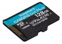 Memoria Flash Kingston Canvas Go! Plus, 128GB MicroSDXC UHS-I Clase 10, con Adaptador image
