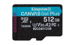 Memoria Flash Kingston CANVAS GO PLUS, 512GB MicroSD UHS-I Clase 10