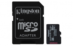 Memoria Flash Kingston Industrial, 32GB MicroSDHC UHS-I Clase 10, con Adaptador