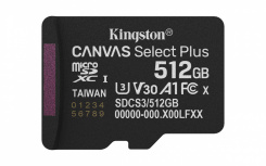 Memoria Flash Kingston CANVAS SELECT PLUS, 512GB MicroSDXC UHS-I Clase 10