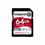 Memoria Flash Kingston Canvas React Plus, 64GB, SD UHS-II Clase 10 ― ¡Precio especial limitado a 5 unidades por cliente!