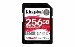 Memoria Flash Kingston Canvas React Plus V60, 256GB, SDXC UHS-II Clase 10