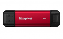 SSD Externo Kingston Dual Portable SSD, 1TB, USB-C/USB-A, Rojo