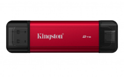 SSD Externo Kingston Dual Portable, 2 TB, USB-C/USB-A, Rojo