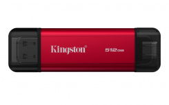 SSD Externo Kingston Dual Portable SSD, 512GB, USB-C/USB-A, Rojo