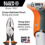 Klein Tools Pinza de Corte 20009NEEINS, Acero