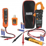 Klein Tools Multímetro Digital de Gancho CL120VP, 600V, Negro/Naranja - incluye Kit de Prueba Eléctrica