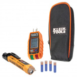 Klein Tools Probador de Receptáculo RT250KIT, 100 - 135V, Naranja - incluye Probador de Voltaje NCVT3P