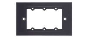 Kramer Placa para Pared FRAME-1G, 3 Puertos, 1 Pieza, Negro