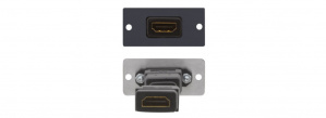 Kramer Tapa para Gabinete W-H, 1 Puerto, 1 Pieza, Negro
