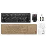 Kit de Teclado y Mouse Lenovo Essential Gen 2, Inalámbrico, RF Inalámbrico, Negro, Español image