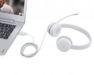 Lenovo Audífonos con Micrófono 110 Stereo, Alámbrico, USB, Gris - Imagen adicional 2