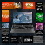 Laptop Gamer Lenovo LOQ 15AHP10, 15.6" 1920x1080 Full HD, AMD Ryzen 7 250, NVIDIA GeForce RTX 5060, 32GB, 1TB SSD, Windows 11 Home, Inglés - Imagen adicional 1