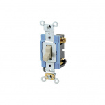 Leviton Interruptor de Palanca 01203-02I, 3 Vías, 15A, 120/277V, Marfil