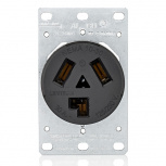 Leviton Tomacorriente 05207-S10, 1 Enchufes, 125 - 250V, 30A, Negro