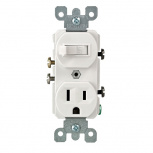 Leviton Tomacorriente 05225-00W, 1 Enchufes, 120V, 15A, Blanco