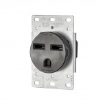 Leviton Tomacorriente 05372-S00, 1 Enchufes, 250V, 30A, Negro