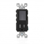 Leviton Tomacorriente 05625-00E, 1 Enchufes, 120V, 15A, Negro