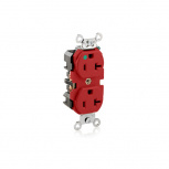 Leviton Tomacorriente 08300-00R, 2 Enchufes, 125V, 20A, Rojo
