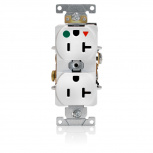 Leviton Tomacorriente 08300-IGW, 2 Enchufes, 125V, 20A, Blanco