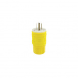 Leviton Clavija de Entrada Recta, 15A, 125V, Nema 5-15P, Amarillo