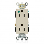 Leviton Tomacorriente 16262-HGI, 2 Enchufes, 125V, 15A, Marfil
