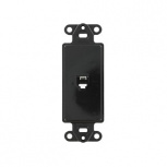 Leviton Placa para Pared 40649-E, 1 Puerto, 1 Pieza, Negro
