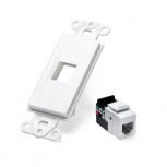Leviton Placa para Pared 41638-W, 1 Puerto, 1 Pieza, Blanco