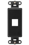 Leviton Placa para Pared 41641-00E, 1 Puerto, 1 Pieza, Negro