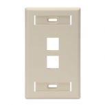 Leviton Placa para Pared 42080-2IS, 2 Puertos, 1 Pieza, Marfil