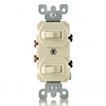 Leviton Interruptor Combinado, 1 Vía, 15A, 120V, Marfil