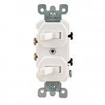 Leviton Interruptor Dúplex 5224-2W, 120/277V, 15A, Blanco