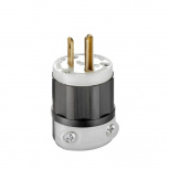 Leviton Clavija de Entrada Recta, 15A, 125V, Nema 5-15P, Negro/Blanco