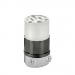 Leviton Conector de Media Vuelta, 15A, 150V, Nema 5-15R, Negro/Blanco