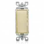 Leviton Interruptor Silencioso 5603-2I, 3 Vías, 15A, Marfil