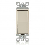 Leviton Apagador Convencional 5603-2T, 3 Vías, 120 - 277V, 15A, Almendra